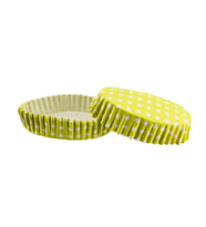 Cupcake Kalıbı Pet Kapsül Oval Model Kek Kalıbı (100 Adet) F11  Puantiyeli  Sarı