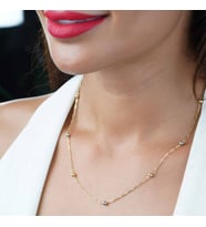 925 ayar papatya silver dorica kolye<rose,gold,rodaj>