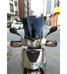 MOTOCAM Kymco People S 200 Ön Cam 2011 Model 48cm Siyah Renkli 4mm UZUN