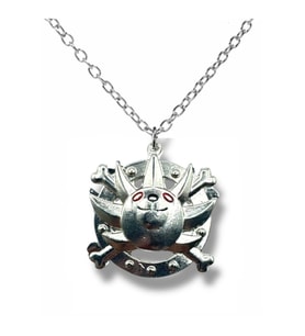 One Piece Luffy Zoro Bin Güneşli Logo Kolye  Anime Korsan Unisex Takı Ürün Açıklaması: (Gümüş)