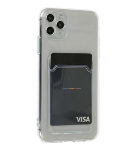 iPhone 11 Pro Max Kılıf Kart Şeffaf Silikon - Şeffaf