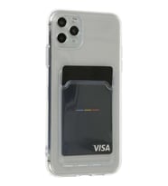 iPhone 11 Pro Max Kılıf Kart Şeffaf Silikon - Şeffaf