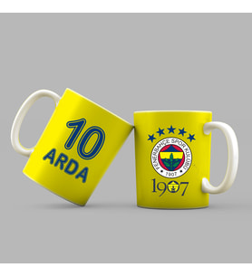 Kişiye Özel İsimli Fenerbahçe Kupa Bardak Taraftar Hediyesi Doğum Günü Hediyesi