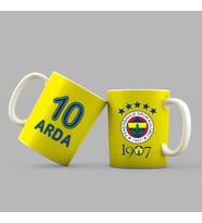 Kişiye Özel İsimli Fenerbahçe Kupa Bardak Taraftar Hediyesi Doğum Günü Hediyesi