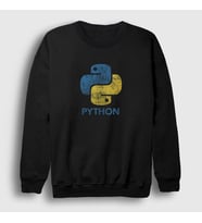 Presmono Unisex Siyah Logo V2 Python Developer Yazılımcı Sweatshirt 336571tt