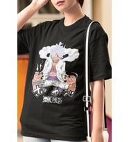 Anime Luffy Gear 5 Tişört (Siyah)