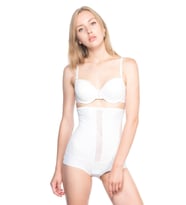 BEYAZ MI Emay 2886 Yüksek Bel Tül Slip Lazer Korse