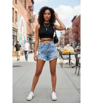 Giyim Kadın Siyah Modern Fit Çapraz Bağlamalı Crop Top Büstiyer