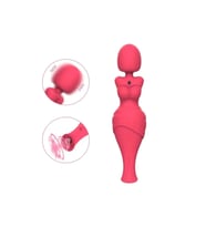 ZIVA Çift Taraflı Klitoris Emiş Güçlü ve Titreşimli Uyarıcı AV Wand Massager