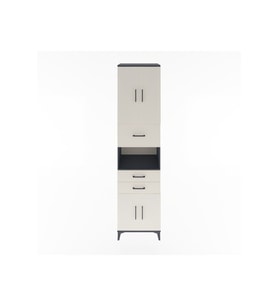 Hyperion Dolap 3 Raflı 3 Çekmeceli 4 Kapaklı 60x44x243 Antrasit-Aytaşı