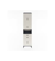 Hyperion Dolap 3 Raflı 3 Çekmeceli 4 Kapaklı 60x44x243 Antrasit-Aytaşı