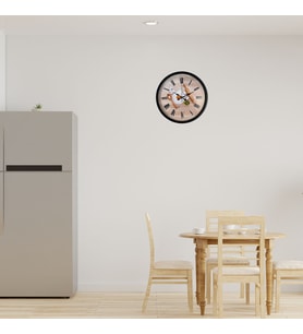 River World Duvar Saati 36 cm Chef Kitchen Rengi Siyah