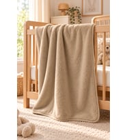 Wellsoft Bebek Çocuk Battaniyesi 100x150cm Çift Taraflı Kundak Puset Örtüsü