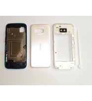 Nokia 5530 Full Kasa Kapak Tuş Takımı 5530 Uyumlu Beyaz  Renk Orta Kasa Ön Kapak Arka Kapak