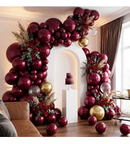 Bordo Renk Lateks Metalik Balon (30 cm) - 100 Adet