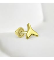 Glorria Altın Yunus Kuyruğu Helix Piercing
