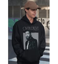 Overdrive Post Malone Rapper Baskılı Unisex Oversize Şarkıcı Hoodie