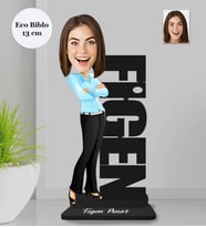 Kişiye Özel İsimli Kadın Ahşap Eco Biblo -1