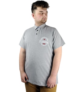 Mode XL Erkek T shirt Polo Florida 22303 Gri Melanj