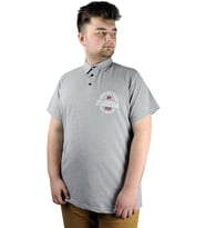 Mode XL Erkek T shirt Polo Florida 22303 Gri Melanj