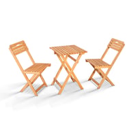 Bahex Tiny 2+1 Ahşap Balkon Bistro Set