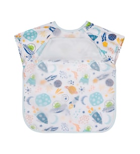 Civil Baby Kısa Kollu Space Baskılı Mama Önlüğü - Ekru Standart