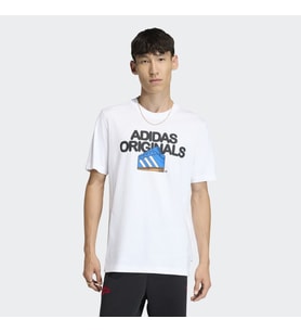adidas KT0488 GFX T Erkek Tişört (Beyaz)