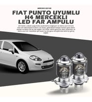 Fıat Grande Putno Uyumlu Mercek Led Xenon Uzun Kısa Çift Renk Şimşek Etkili Ampul