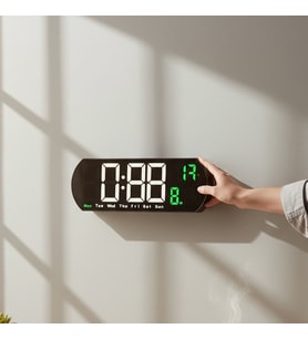 Akıllı LED Dijital Alarm Saat – Sıcaklık ve Tarih Göstergeli, Büyük Ekranlı Masa Saati