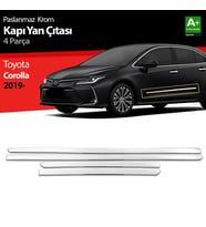 Toyota Corolla Uyumlu Krom Kapı Yan Çıtası 4 Parça 2019 Üzeri
