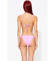 Kadın Dokulu Örme Üçgen Bikini Takımı Kolsuz Normal Bel Bağlamalı Balensiz Regular Kesim Şık
