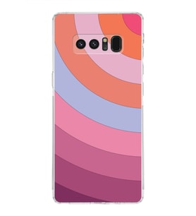 Samsung Galaxy Note 8  Kamera Korumalı Kapak Renk Cümbüşü Tasarımlı  Şeffaf  Kılıf