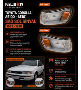 AE100 AE101 Sinyal Sarı Çıkıntı Sağ Sol Set 1992-1998