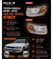 AE100 AE101 Sinyal Sarı Çıkıntı Sağ Sol Set 1992-1998