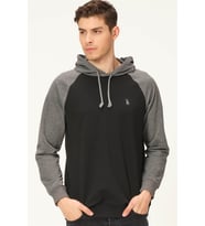 Dewberry Erkek Pamuklu Sweatshirt Siyah-Antrasit V4005 Günlük Üst Giyim, Jean Kombinleri, Hafta Sonu Kombini