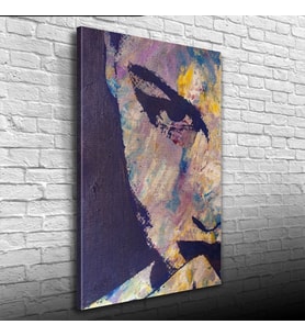 Yağlıboya Kadın Portre Gri Tonlarda Kanvas Tablo 50 x 70