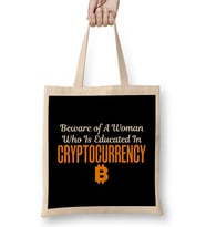 Beware of A Woman Who Is Educated Cryptocurrency Bez Çanta Uzun Saplı
