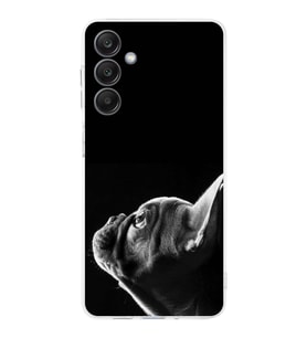 PrintiFy Galaxy A25 ile Uyumlu Köpek 1 Kamera Korumalı Şeffaf Kılıf
