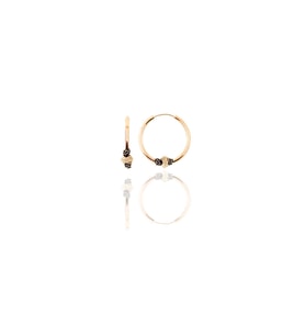 Söğütlü Silver Gümüş rose 14 mm işlemeli halka küpe