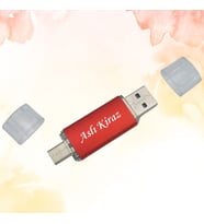 KİŞİYE ÖZEL İSİM BASKILI PLASTİK KUTULU TYPE-C OTG BELLEK 3.0 32GB (Kırmızı)