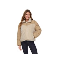 Only OnlsienaTeddy Mix Puffer Kadın Günlük Mont 15322083-BROWN-RICE Krem