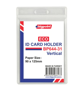 Bigpoint Eco Kart Poşeti Dikey 90x125mm x 100 Adet (Renksiz)
