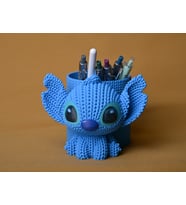 3D Baskı Knitted Kalemlik - Sevimli Karakterli Masaüstü Kalem Organizeri-Mavi