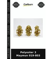 Özel Üretim Dekoratif Salon Figür Aksesuar Ev Hediyesi Polyester 3 Maymun 019-803