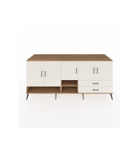 Kronos Konsol 6 Raflı 2 Çekmeceli 5 Kapaklı 220x59x99 Çam-Aytaşı/Aytaşı
