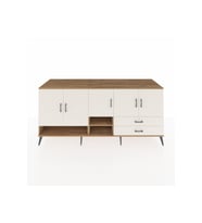 Kronos Konsol 6 Raflı 2 Çekmeceli 5 Kapaklı 220x59x99 Çam-Aytaşı/Aytaşı