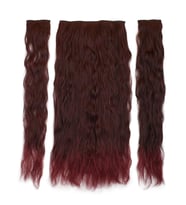 Fiber Sen Kabarık Daalı Yarım Ay + 2 Yan Çıt Çıt / Koyu Kızıl