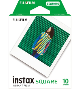 SQUARE anlık Film, beyaz kenarlık, 10 çekim paketi, ambalaj değişebilir