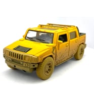 2005 Hummer H2 Sut (Çamur Desenli) -  Çek bırak 5inch. Lisanslı Model Araba, Oyuncak Araba 1:40