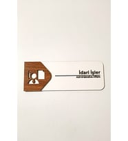 İdari İşler Odası Kapı Tabelası 19x7 cm Çift Katmanlı, Çift Taraflı Bantlı